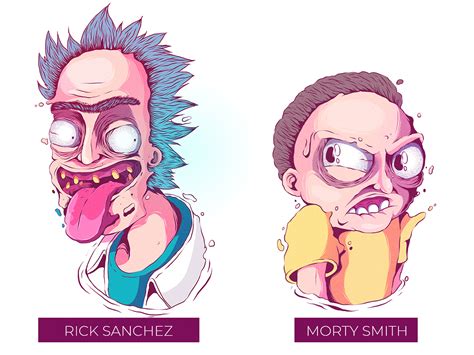 Rick and Morty Character Illustrations on Behance