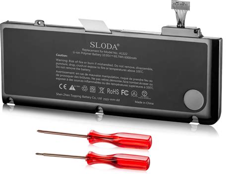 SLODA Batteria Sostitutiva Compatibile Con MacBook Pro 13 A1322 A1278