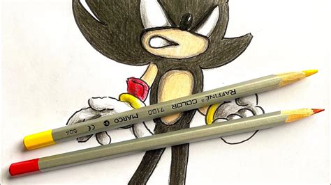 How To Draw Dark Sonic Colored Pencils Easy Tutorial YouTube