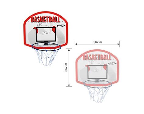 Tabela De Basquete Ginastic Klopf Em MDF Embutido Possui Aro Trefilado