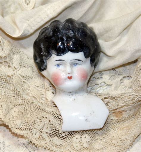 Large Porcelain Doll Head Painted From Germany Etsy