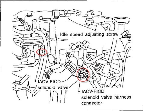 98 Ford contour idle air control valve location