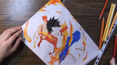 Luffy Red Hawk Drawing