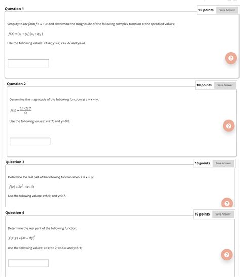 Solved Question 1 10 Points Save Answer Simplify To The Form