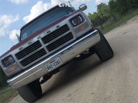 1991 Dodge D150 With 20x12 44 Dwg Offroad Dw14 And 30550r20 Atturo Az800 And Leveling Kit