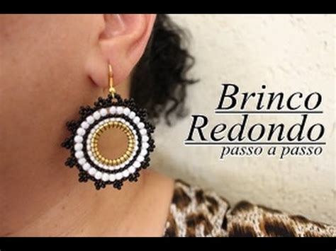 NM Bijoux Brinco Redondo de miçangas passo a passo YouTube