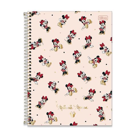 CADERNO UNIVERSITARIO MINNIE 10 MATERIAS 160 FOLHAS 308099 TILIBRA