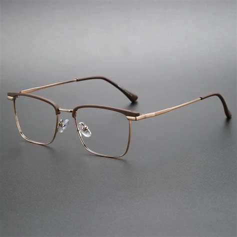 2023 Vintage Eyebrow Glasses Frame Men Women Half Frame Optical Eyeglasses Frame Plate Metal