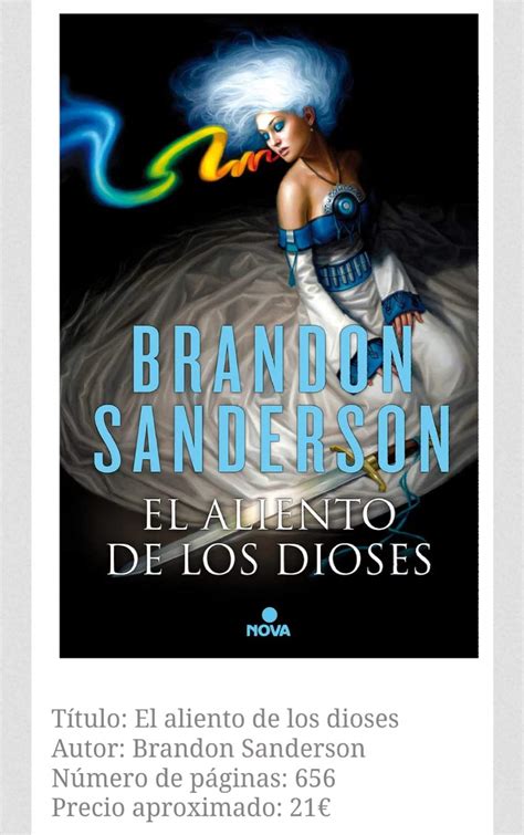 El Aliento De Los Dioses Brandon Sanderson Rese As Y Descargas De