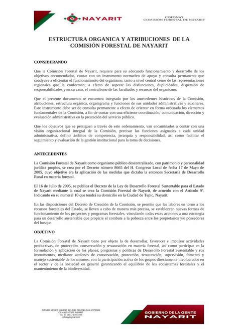 Pdf Estructura Organica Y Atribuciones De La Comisi N Transparencia