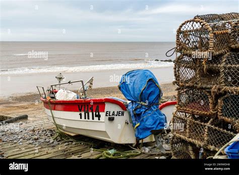 Sheringham Norfolk Uk December Traditional Fishing Boat