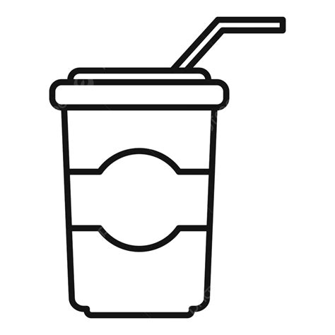 Dibujo De Vector Contorno Icono Taza Soda Cine Png Dibujos Dibujo De