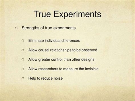 True Experiments