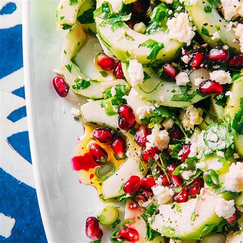 Cucumber Pomegranate Salad Salad E Khiar O Anar Recipe EatingWell