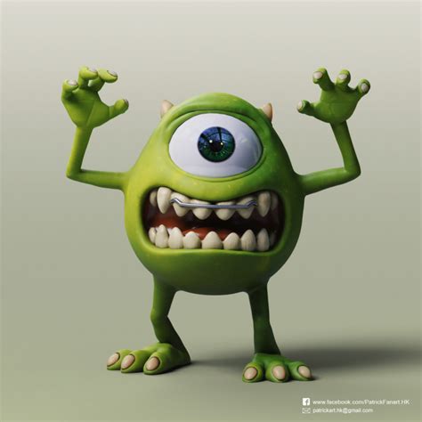 3D Printable Mike Wazowski Monsters University By Patrick