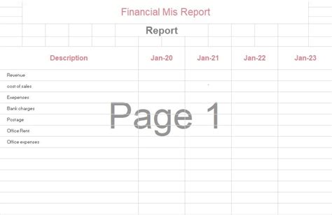 Mis Report Format In Excel - Excel TMP