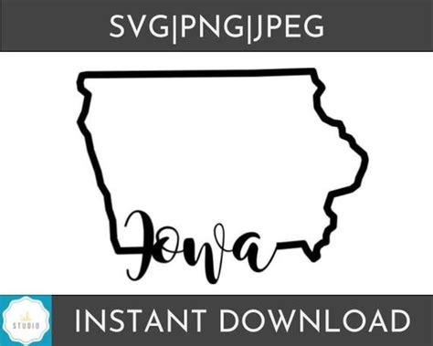 Iowa Outline Vector at Vectorified.com | Collection of Iowa Outline ...