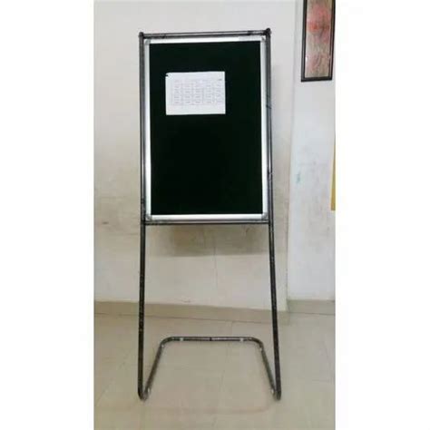 Floor Mounted Portable Bulletin Board Board Size 18x4 Feet Frame