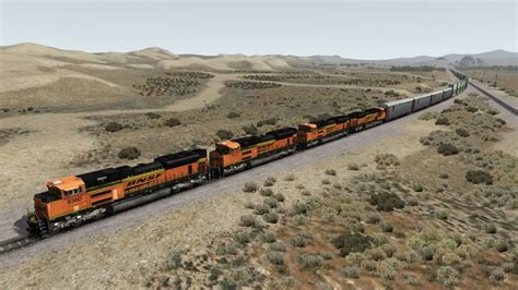 Ts2015 Hd Bnsf Emd Sd70ace Locos Power 84 Car Intermodal Double Stack