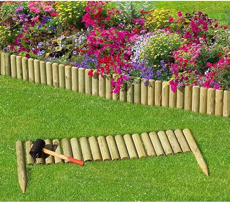 Bordura Per Giardino Prato Bordo Staccionata 100 Cm Recinzione Altezza