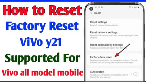 Vivo Y21 Reset Erase All Data Settings Vivo Y21 Reset Karne Ka Tarika