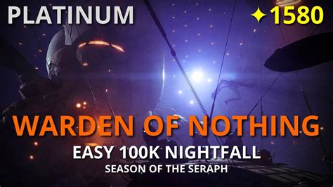 Warden Of Nothing Easy 100k Nightfall Destiny 2 Ps5 Youtube