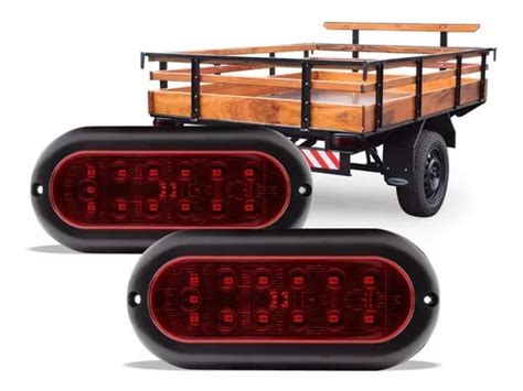 Par De Lanterna Led Selada Carretinha Reboque Jet Ski Barco Frete Gr Tis