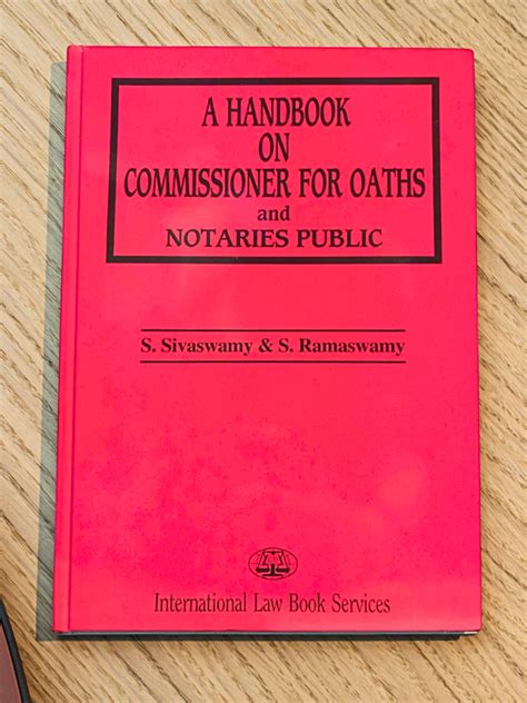 A Handbook On Commissioner For Oaths And Notaries Public Law Books