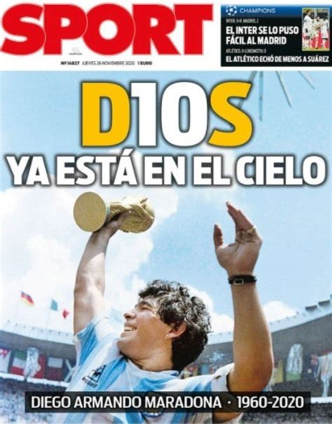 Las Portadas Más Impactantes Después De La Muerte De Maradona — Rockandpop