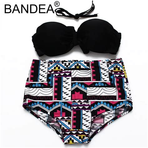 Bandea Bikini Swimwear Black Bikinis Biquini Solid Swimwear For