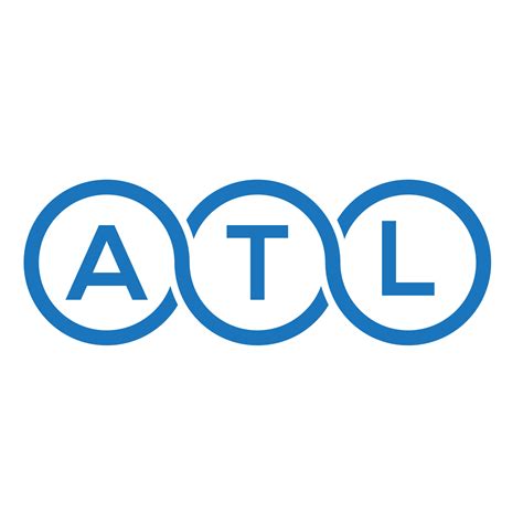 ATL letter logo design on white background. ATL creative initials