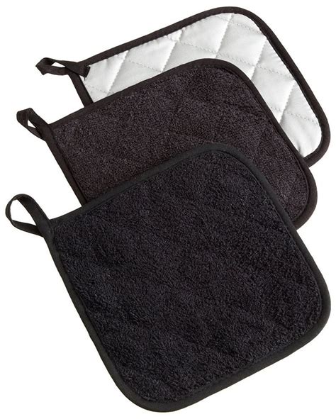 Heat Resistant Terry Cloth Potholder Kitchen Cooking Oven Hot Pad 3 Set