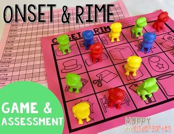 Onset & Rime Game and Assessment by Happy Little Kindergarten | TpT