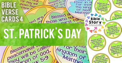 St Patricks Day Bible Verse Cards Bible Story Printables