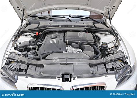 Engine Of Bmw I Car Bonnet Open Position Stock Photo Image Of