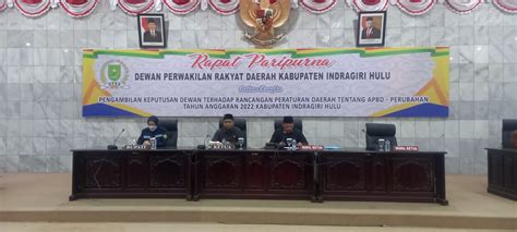 Lanjutkan Pembangunan Dprd Inhu Sahkan Apbd P Sebesar T