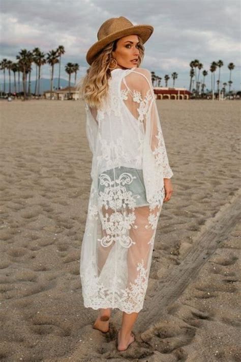 Beach Side Lace Kimono Lace Kimono Lace Kimono Outfit Fancy Outfits