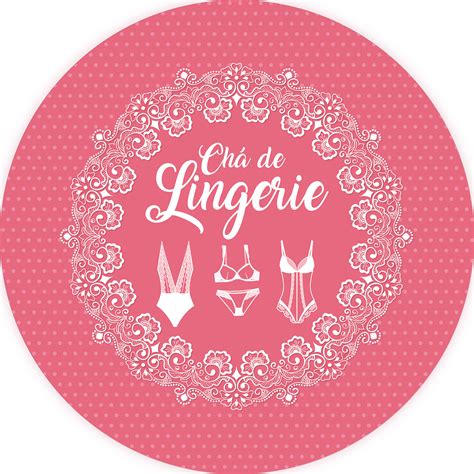 Painel De Festa Redondo 1 50x1 50 Chá de Lingerie Rosa Poá 002 Via Cores Paineis de Festa