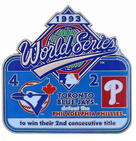 1993 World Series Commemorative Pin - Blue Jays vs. Phillies