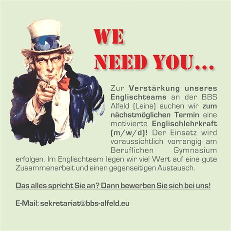 Englischlehrkraft Gesucht Bbs Alfeld