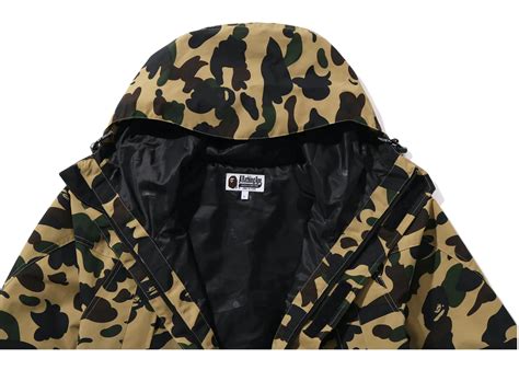 Bape 1st Camo Snowboard Jacket Yellow Mens Fw23 Us