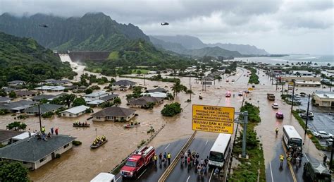 Dangerous Flooding On Hawaiis Oahu Island Prompts Evacuations Warning