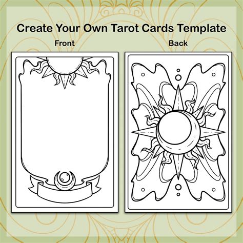 Make Your Own Tarot Cards Printable Tarot Card Template Mini Blank