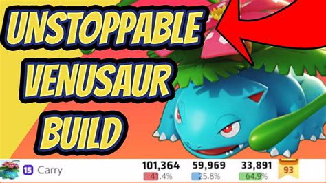 Best Venusaur Build Pokemon Unite Venusaur Guide Youtube