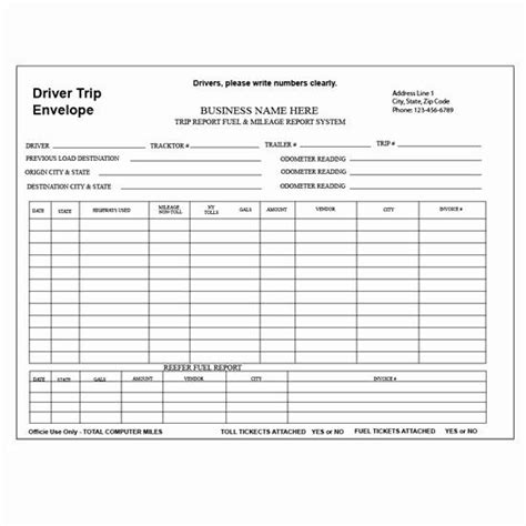 Trucker Trip Planning Worksheets