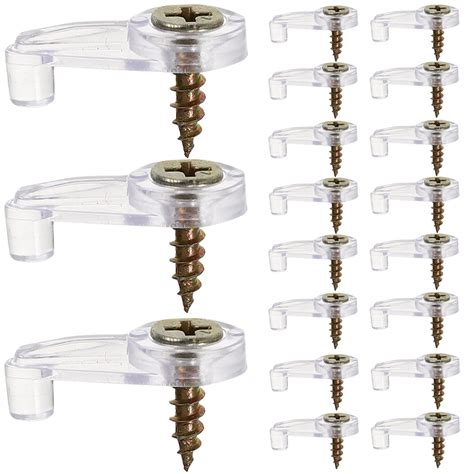 50 Pcs Glass Retainer Clips Mirror Cabinet Door Retainer Clips With Screws