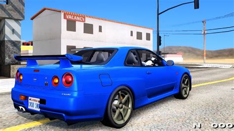 GTA San Andreas Nissan Skyline GT R R34 EnRoMovies REVIEW YouTube