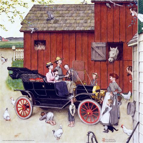 Model T On The Farm Boss Of The Road A Sunday Afternoon Farm Scene By Norman Rockwell Norman