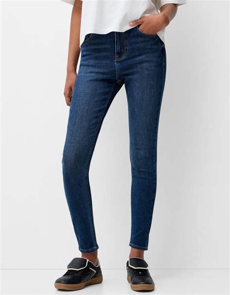 Super High Waist Skinny Jeans Women Bershka