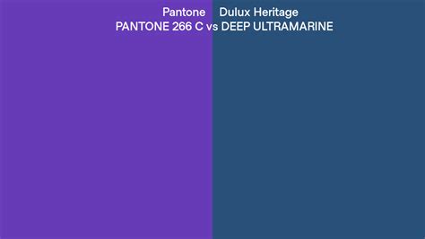 Pantone 266 C Vs Dulux Heritage Deep Ultramarine Side By Side Comparison